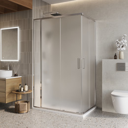 Душевое ограждение BelBagno 120x80 см LUCE-AH-21-120/80-P-Cr, хром/матовое фото 