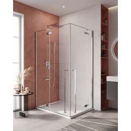Душевое ограждение Cezares 120x90 см LINER-AH-2-120/90-C-Cr-L, хром/прозрачное фото 