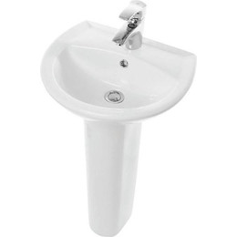 Раковина подвесная Sanita Аттика 55 см WB.PD/Attica/55-C/WHT.G/S1 фото 