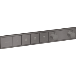 Смеситель для душа с термостатом Hansgrohe RainSelect 15382340, шлифованный чёрный хром фото 