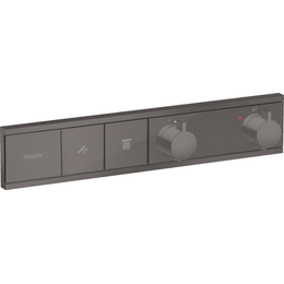 Смеситель для душа с термостатом Hansgrohe RainSelect 15380340, шлифованный чёрный хром фото 