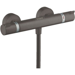 Смеситель для душа с термостатом Hansgrohe Ecostat 13116340, шлифованный чёрный хром фото 