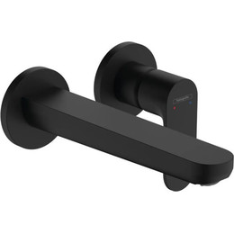 Смеситель для раковины настенный Hansgrohe Rebris S 72528670, чёрный матовый фото 