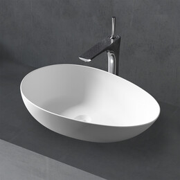 Раковина-чаша Abber Stein 60 см AS2615, белый матовый фото 