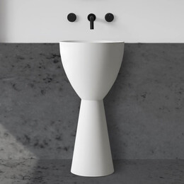 Раковина напольная Abber Stein 45 см AS2507, белый матовый фото 