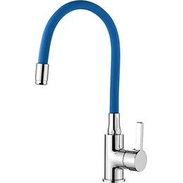 Смеситель для кухни Ledeme L4898-6, хром/синий фото 