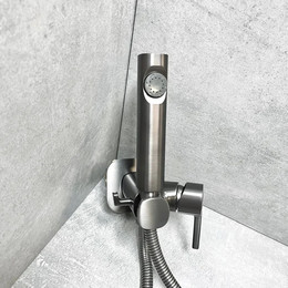 Гигиенический душ Haiba HB5518-3, оружейная сталь фото 