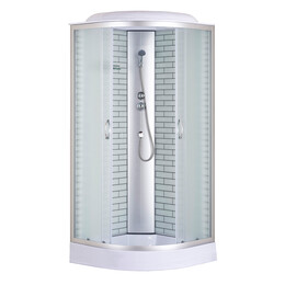 Душевая кабина Loranto 90x90 см CS-6690-13FW 90, хром/матовое фото 