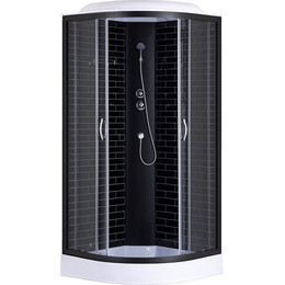 Душевая кабина Loranto 90x90 см CS-6690-13GB 90, чёрный/прозрачное фото 