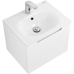 Тумба подвесная с раковиной BelBagno ETNA-600-1C-SO-BL-P 60 см, Bianco Lucido, Цвет фасада: Bianco Lucido фото 