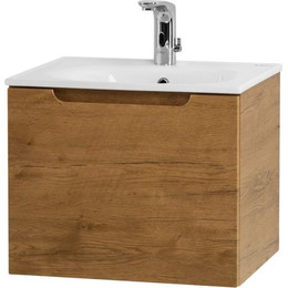 Тумба подвесная с раковиной BelBagno ETNA-600-1C-SO-RN-P 60 см, Rovere Nature, Цвет фасада: Rovere Nature фото 