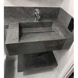 Дизайнерская раковина из керамогранита 100х60 см (вариант 2) цвет индивидуальный фото 