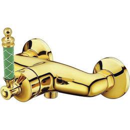 Смеситель для душа Boheme Vogue 214-MR-GR, золото/зелёный фото 