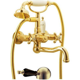 Смеситель для ванны Boheme Tradizionale 293-BSW, золото/чёрный фото 