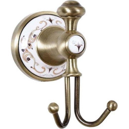 Двойной крючок Boheme Provanse 10806, бронза, Цвет производителя: бронза фото 