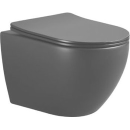 Унитаз подвесной безободковый Boheme Bianca 961/2, чёрный, Цвет производителя: чёрный фото 