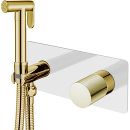 Набор для гигиенического душа Boheme Stick 127-WG.2, white gold, Цвет производителя: белый, золото фото 