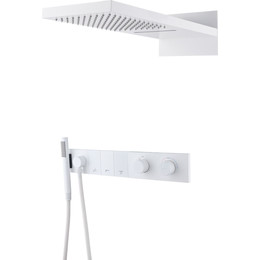 Душевая система для душа с термостатом Boheme Zodiac 133-MW, matt white фото 