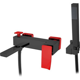 Смеситель для ванны Boheme Q 143-BR.2, black-red фото 