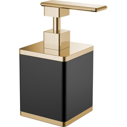 Дозатор для жидкого мыла Boheme 10969-B-G, золото/чёрный фото 