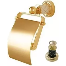 Держатель для туалетной бумаги Boheme Murano Gold 10901-B-G, золото/чёрный фото 