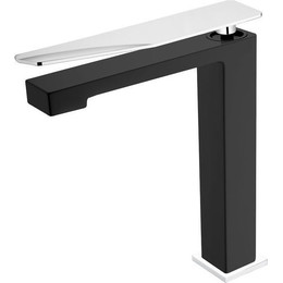 Смеситель для раковины высокий Boheme Q 142-BCR.2, black chrome фото 