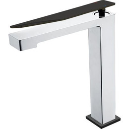 Смеситель для раковины высокий Boheme Q 142-CRB.2, black chrome фото 