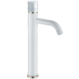 Смеситель для раковины высокий Boheme Stick 122-W-MR-WHITE, white chrome фото 