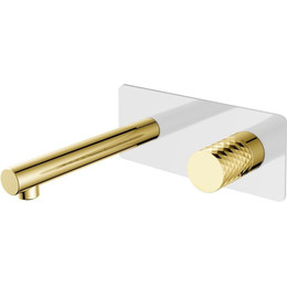 Смеситель для раковины настенный Boheme Stick 125-WG, white gold фото 