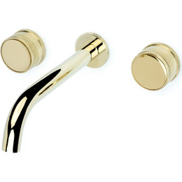 Смеситель для раковины настенный Boheme Prestige 152-2-G-PR, золото фото 