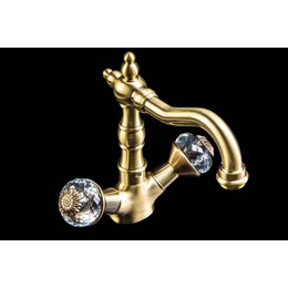 Смеситель для раковины высокий Boheme Flora 312-FL, бронза фото 