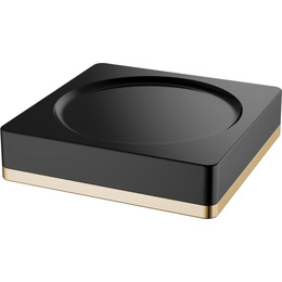 Мыльница Boheme 10960-B-G, золото/чёрный фото 