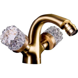 Смеситель для биде Boheme Crystal 316-CRST, бронза фото 