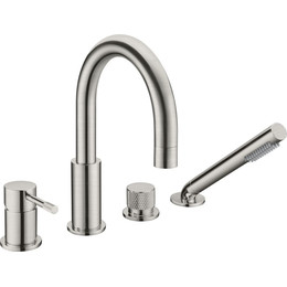 Смеситель для ванны Boheme UNO 460-NB, nickel brush фото 