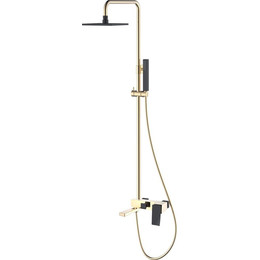 Душевая стойка Boheme Q 148-GB.2, золото/чёрный фото 