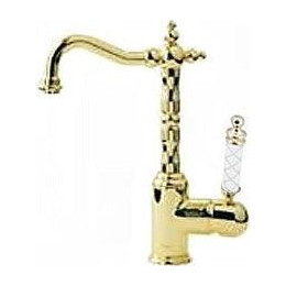 Смеситель для раковины высокий Boheme Crystal 282-MR-W, белый фото 