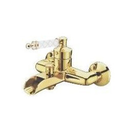 Смеситель для ванны Boheme Vogue Gold 213-MR-W, белый фото 