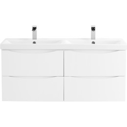 Тумба подвесная с раковиной BelBagno MARINO-CER-1200-4C-SO-2-BO-P 120 см, Bianco Opaco фото 