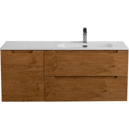 Тумба подвесная с раковиной BelBagno ETNA-1200-2C-1A-SO-RN-R 120 см (раковина BB1200ETL-R) Rovere Nature, Цвет фасада: Rovere Nature фото 