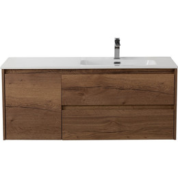 Тумба подвесная с раковиной BelBagno KRAFT-1000-2C-1A-SO-RT-R 100 см, Rovere Tabacco фото 