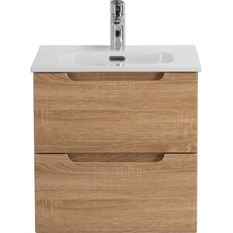 Тумба подвесная с раковиной BelBagno ETNA-500-2C-SO-WO 50 см (раковина BB500ETL) Rovere Bianco, Цвет фасада: Rovere Bianco фото 