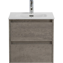 Тумба подвесная с раковиной BelBagno KRAFT-500-2C-SO-CG 50 см, Cemento Grigio, Цвет фасада: Cemento Grigio фото 