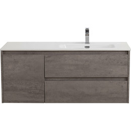 Тумба подвесная с раковиной BelBagno KRAFT-1200-2C-1A-SO-CG-R 120 см, Cemento Grigio фото 