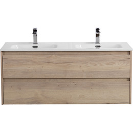 Тумба подвесная с раковиной BelBagno KRAFT-1200-2C-SO-2-RGB 120 см, Rovere Galifax Bianco фото 