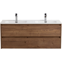 Тумба подвесная с раковиной BelBagno KRAFT-1200-2C-SO-2-RT 120 см, Rovere Tabacco фото 