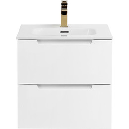 Тумба подвесная с раковиной BelBagno ETNA-500-2C-SO-BL 50 см (раковина BB500ETL) Bianco Lucido, Цвет фасада: Bianco Lucido фото 