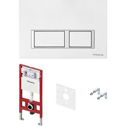 Инсталляция для подвесного унитаза TECEspring S401203 (кнопка белая глянцевая) фото 