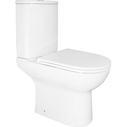 Унитаз-компакт безободковый Azario Kano 93590 с крышкой микролифт фото 