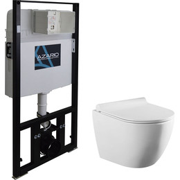 Инсталляция с подвесным унитазом Azario Grado AZ-8010-1000+AZ-2196D фото 