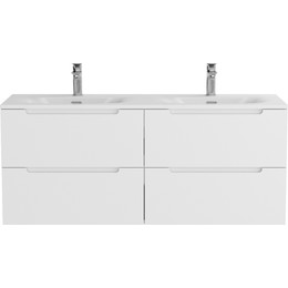 Тумба подвесная с раковиной BelBagno ETNA-1200-4C-SO-2-BL 120 см (раковина BB-8099-120-2) Bianco Lucido, Цвет фасада: Bianco Lucido фото 